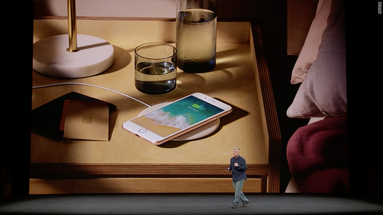 The iPhone 8 features wireless charging The iPhone 8 features wireless charging